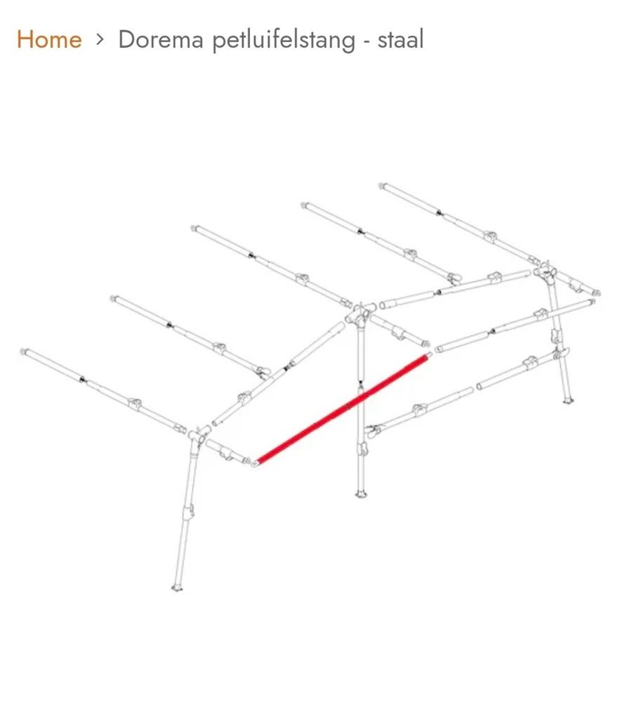 2x Dorema petluifelstang maat 3-9, Caravans en Kamperen, Caravan accessoires, Ophalen of Verzenden, Gebruikt