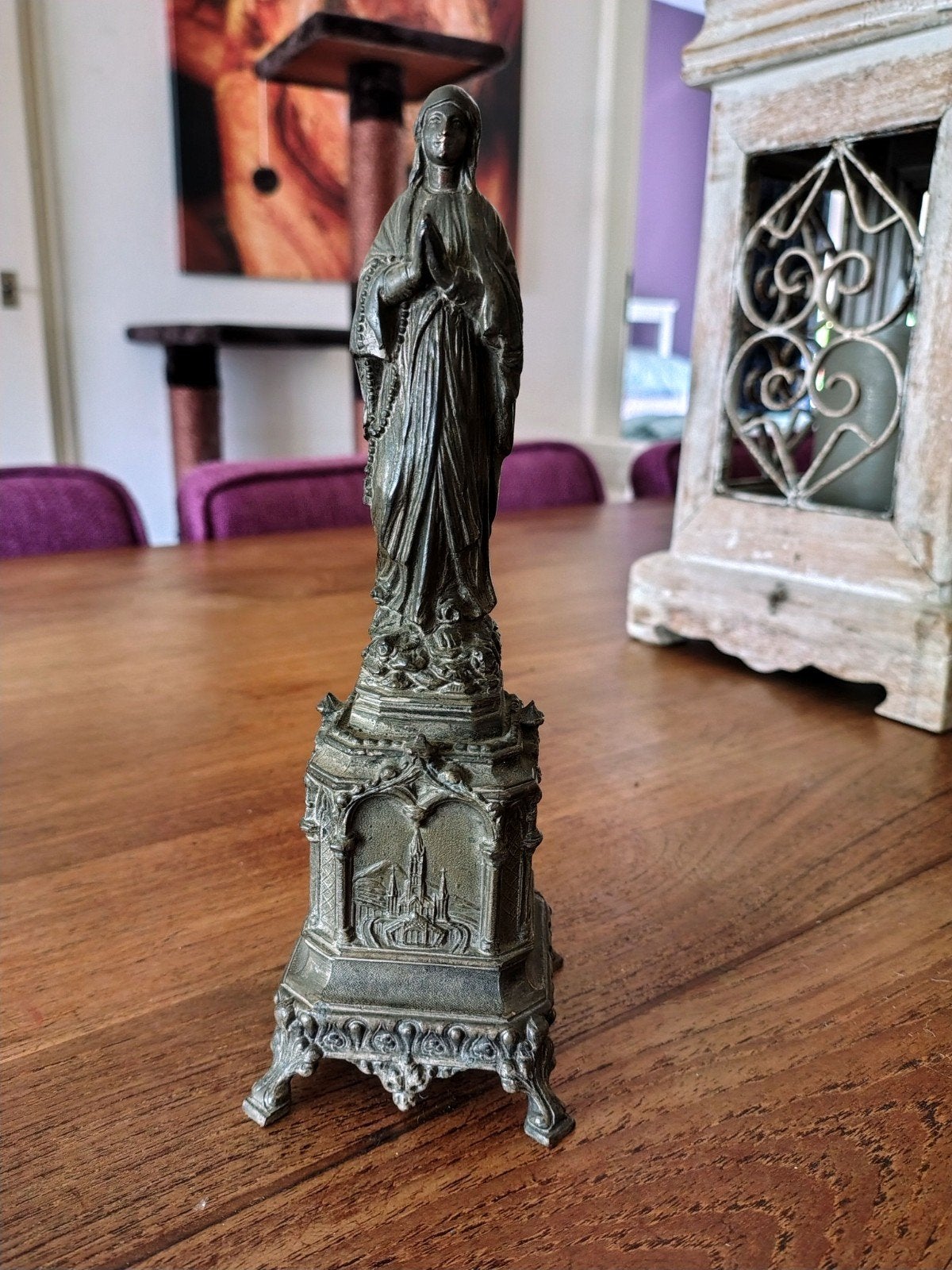 Maria beeld oud 22 cm, Antiek en Kunst, Ophalen of Verzenden