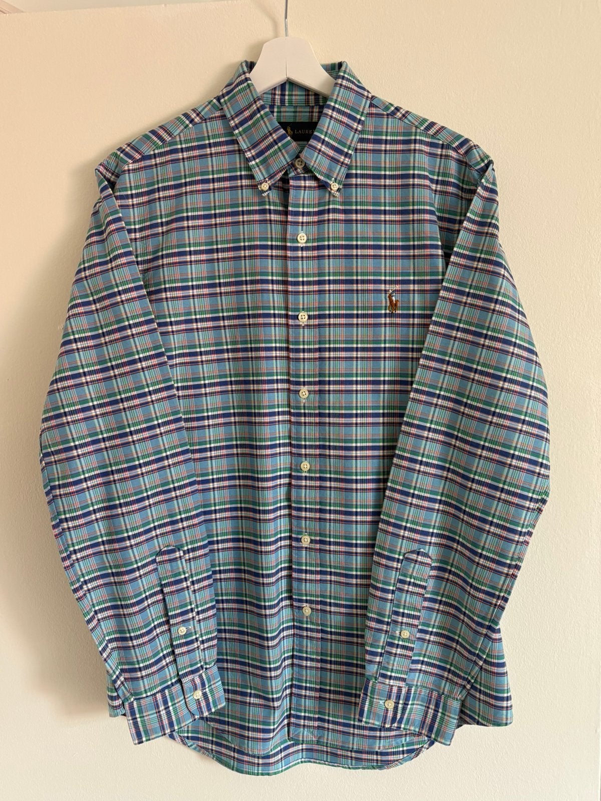 Ralph Lauren ruitjesblouse - maat M, Ophalen of Verzenden, Nieuw, Meerkleurig, Halswijdte 39/40 (M)