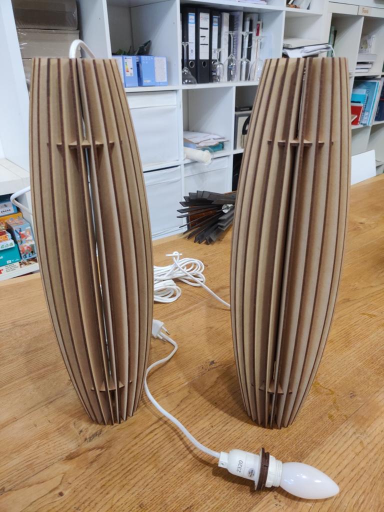 2 stuks Scandinavische MDF Design Hanglamp - Spot, Huis en Inrichting, Lampen | Hanglampen, 50 tot 75 cm, Nieuw, Ophalen of Verzenden
