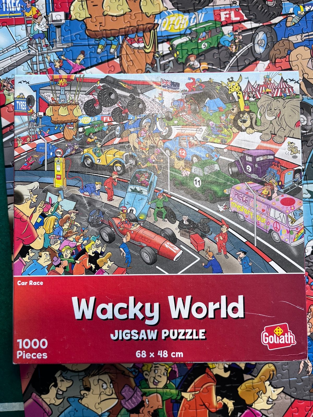 Kopen/Ruilen Puzzel Wacky World 1000 stuk - Race - Compleet, Ophalen, 500 t/m 1500 stukjes, Zo goed als nieuw