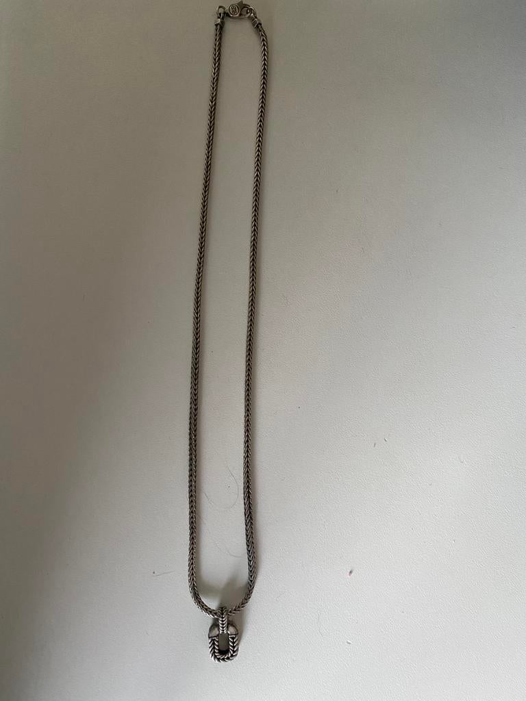 Buddha to buddha ketting + hanger barbara vaste prijs, Ophalen of Verzenden, Zo goed als nieuw, Zilver