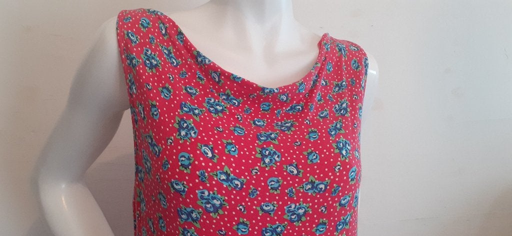 Zomer jurkje roze gebloemd John Cabot maat M ! zgan ! ! !, Maat 38/40 (M), Blauw, Ophalen of Verzenden, Zo goed als nieuw