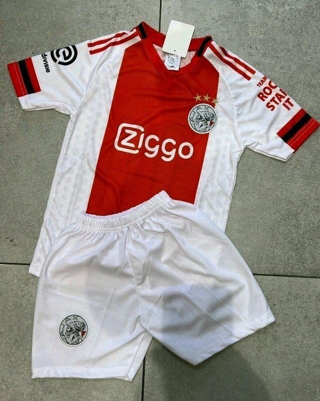 Ajax Thuisshirt en Broekje - Nieuw  Maat 116 t/m 176, Ophalen of Verzenden, Nieuw, Ajax, Jongen of Meisje