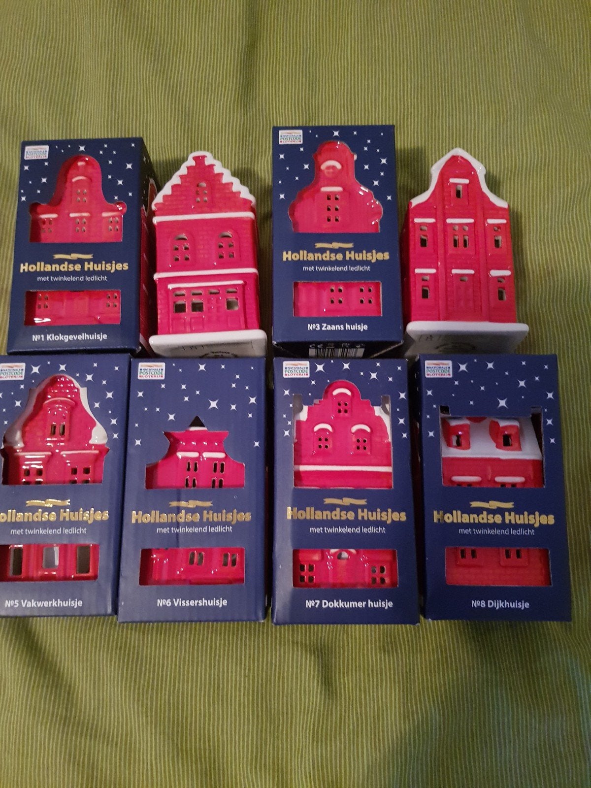 Alle 9 Hollandse Huisjes vd Postcodeloterij, Kerst Huisjes., Verzamelen, Ophalen of Verzenden