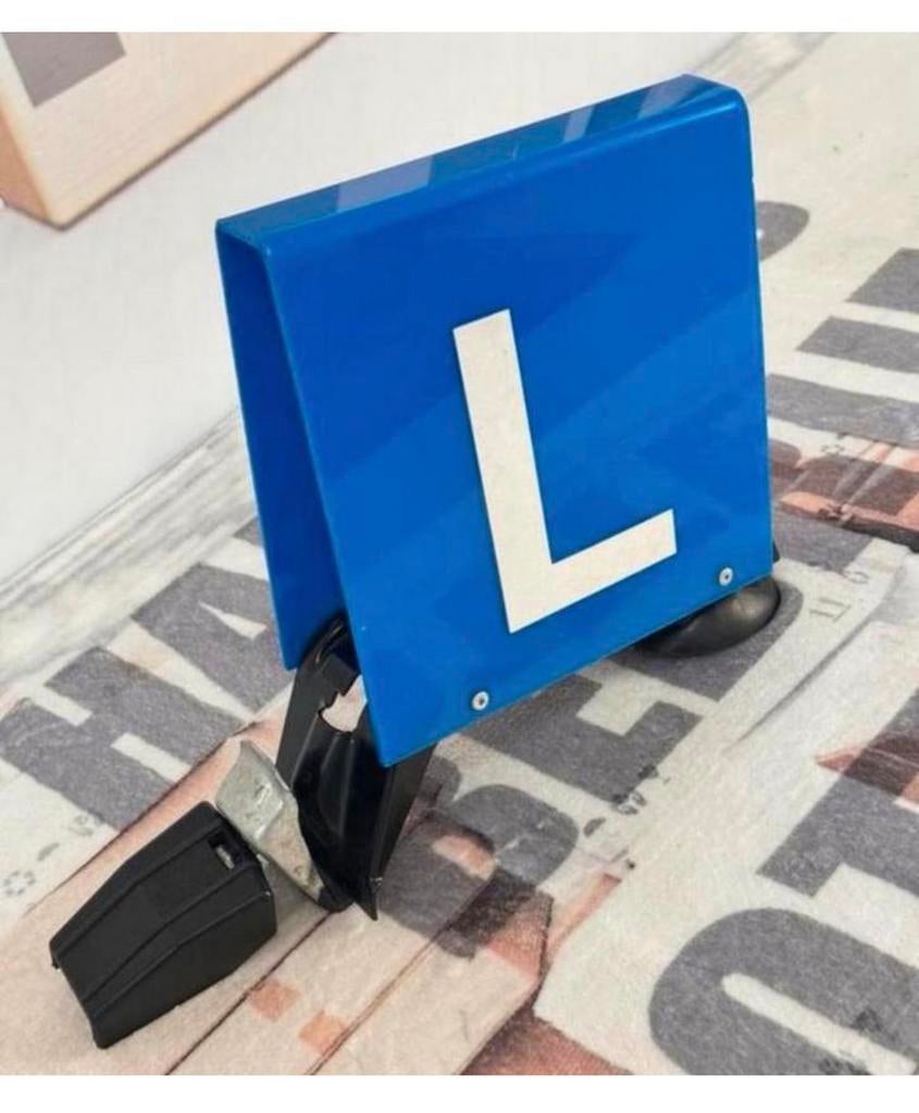Lesauto Dakbord blauw L-bord Leswagen les-auto dak klem, Auto diversen, Ophalen of Verzenden, Zo goed als nieuw, H, H