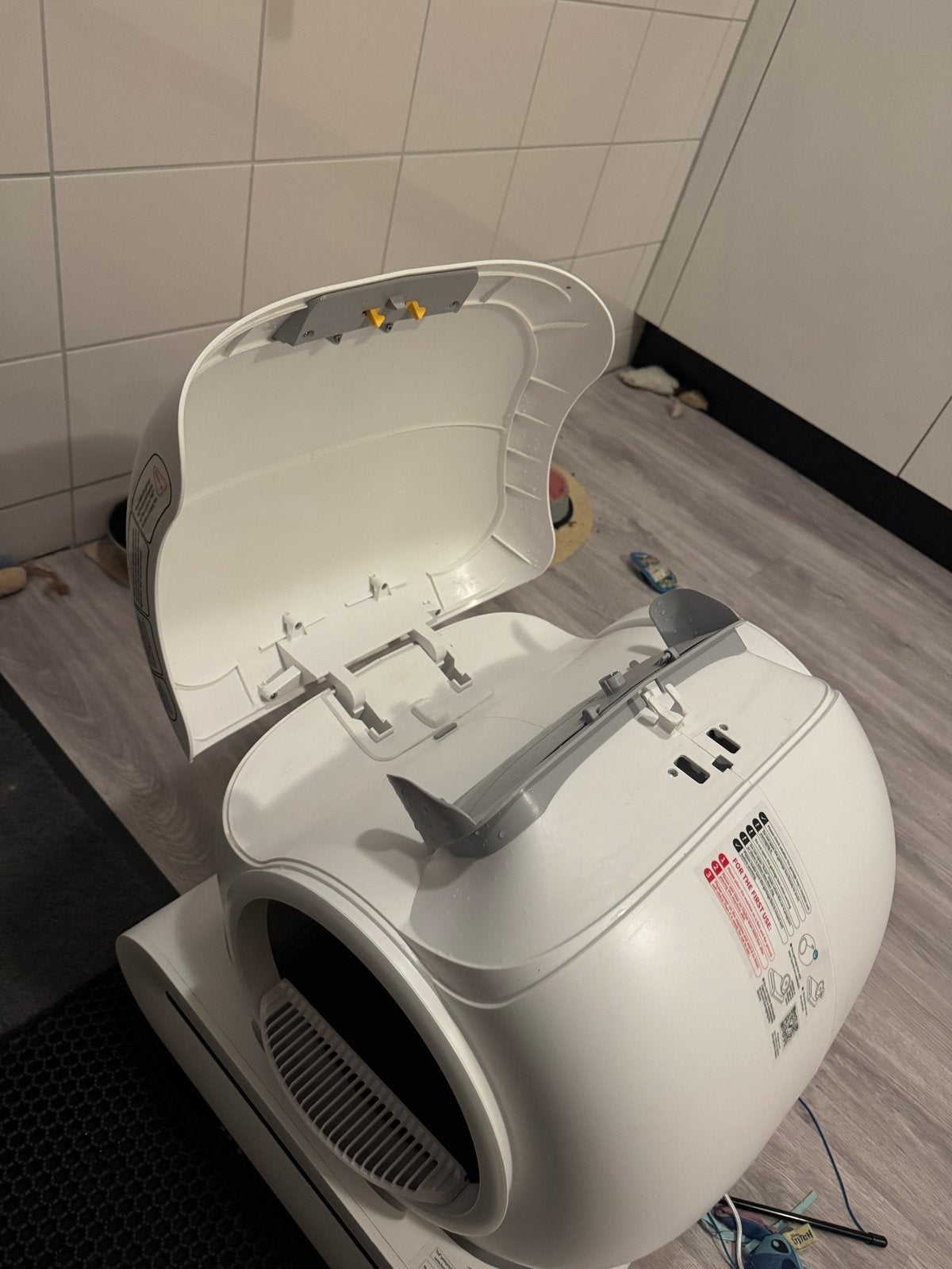 Automatische kattenbak van viervoeters, Dieren en Toebehoren, Kattenbakken, Ophalen, Zelfreinigend, Zo goed als nieuw, Open