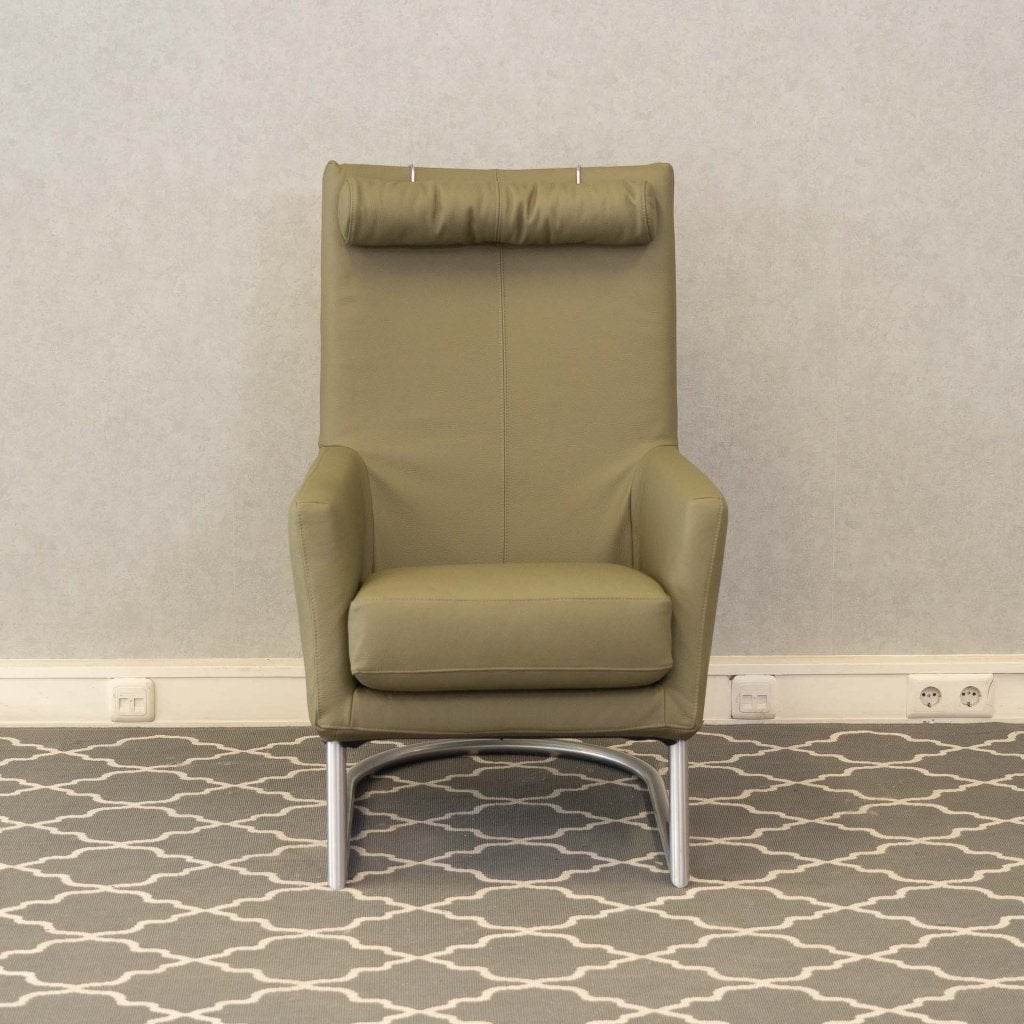Montis Madonna fauteuils olijfgroen leder, Niet ingevuld, Zo goed als nieuw, Niet ingevuld, Niet ingevuld