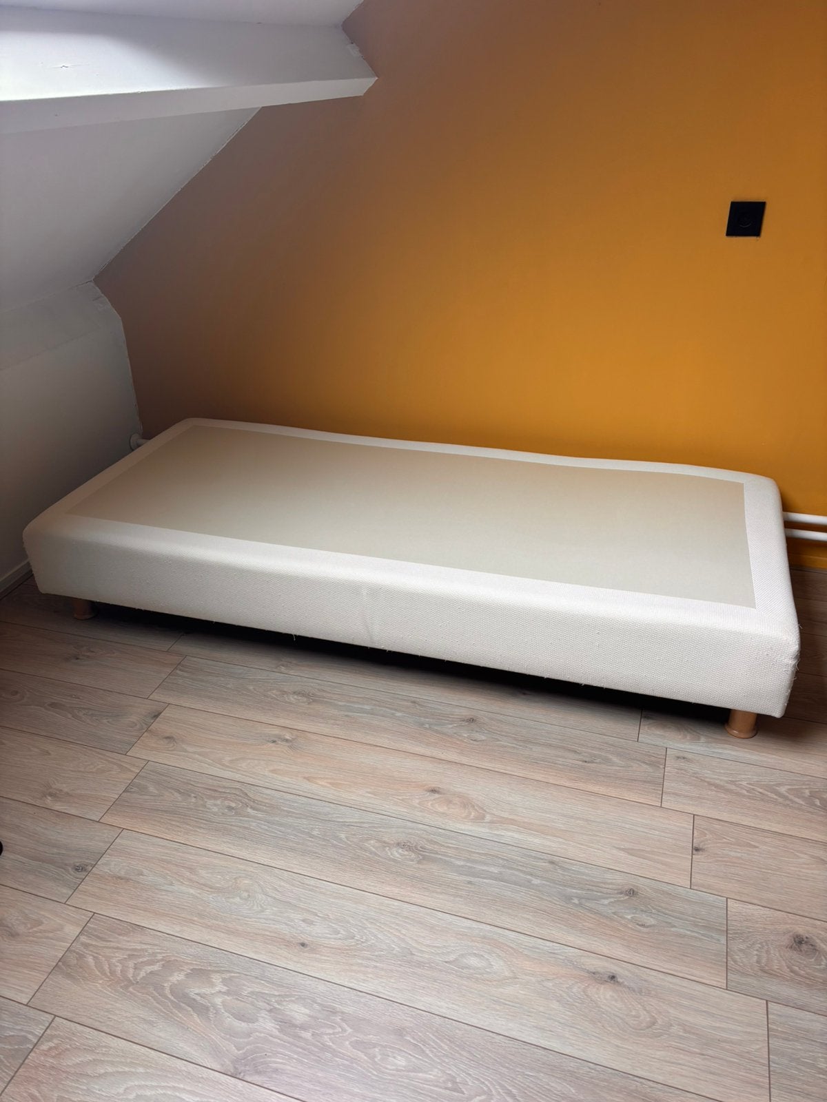 bed, Ophalen, 90 cm, Eenpersoons, Wit