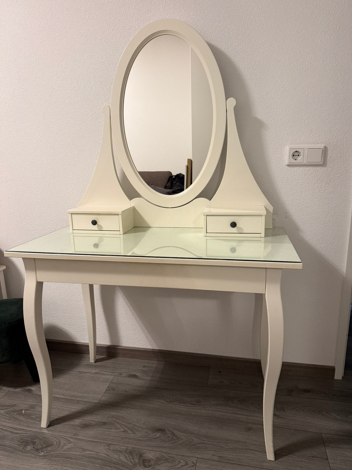 Mooie witte IKEA HEMNES toilettafel (100 x 50 cm), Huis en Inrichting, Ophalen, 100 tot 150 cm, Zo goed als nieuw, Minder dan 100 cm