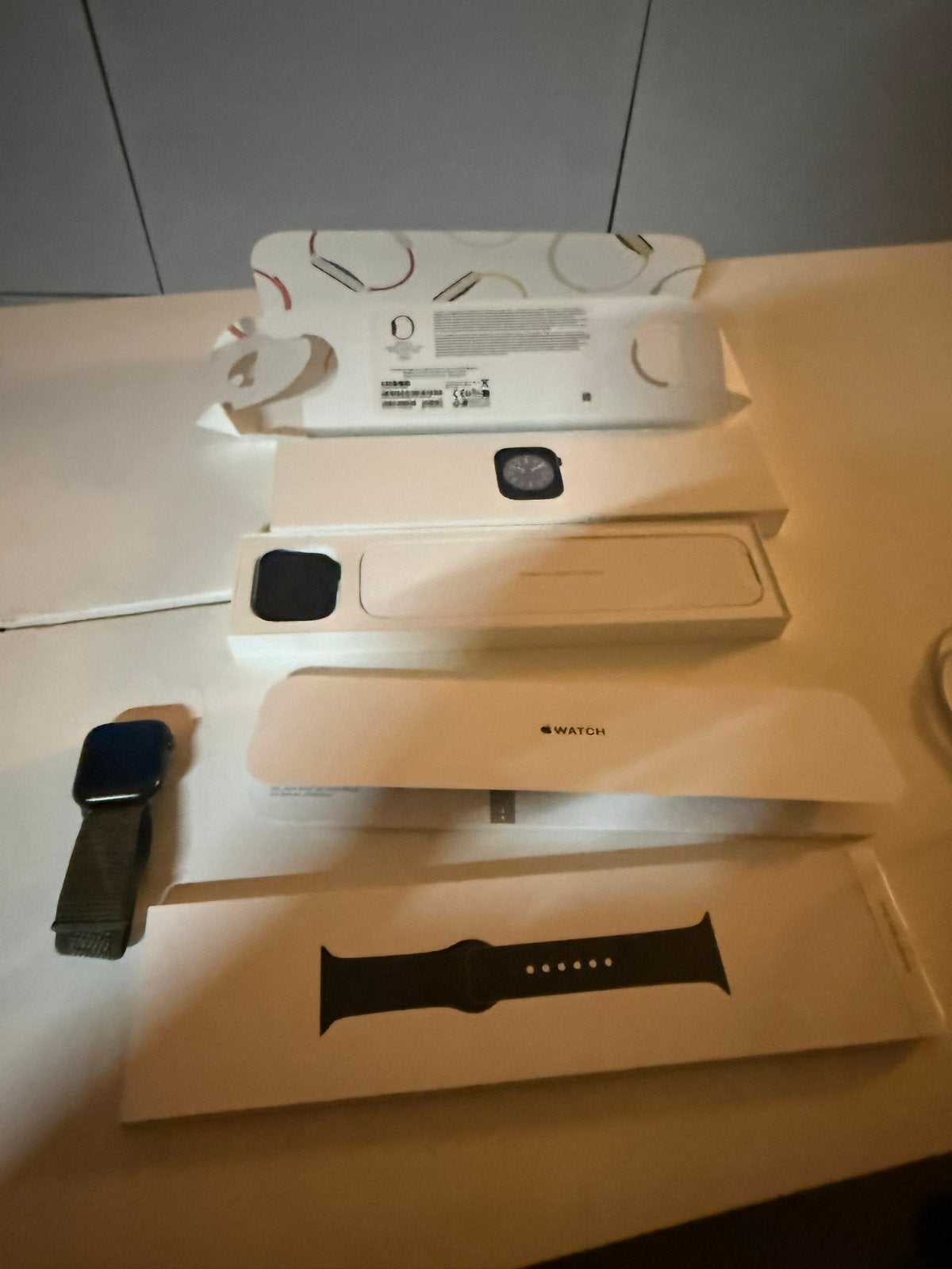 Apple Watch Series 8 45mm Midnight Aluminium + Nike Sportban, Ophalen of Verzenden, Zo goed als nieuw, Zwart, IOS