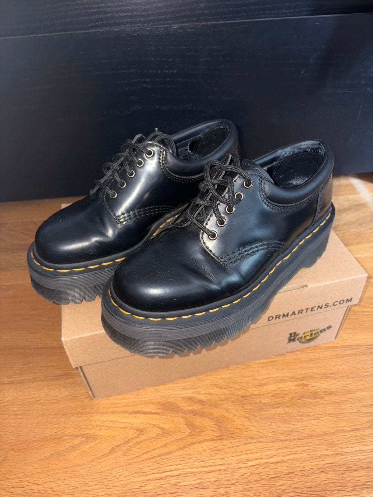 Dr Martens platform schoenen maat 37, Ophalen of Verzenden, Zo goed als nieuw, Zwart, Boots
