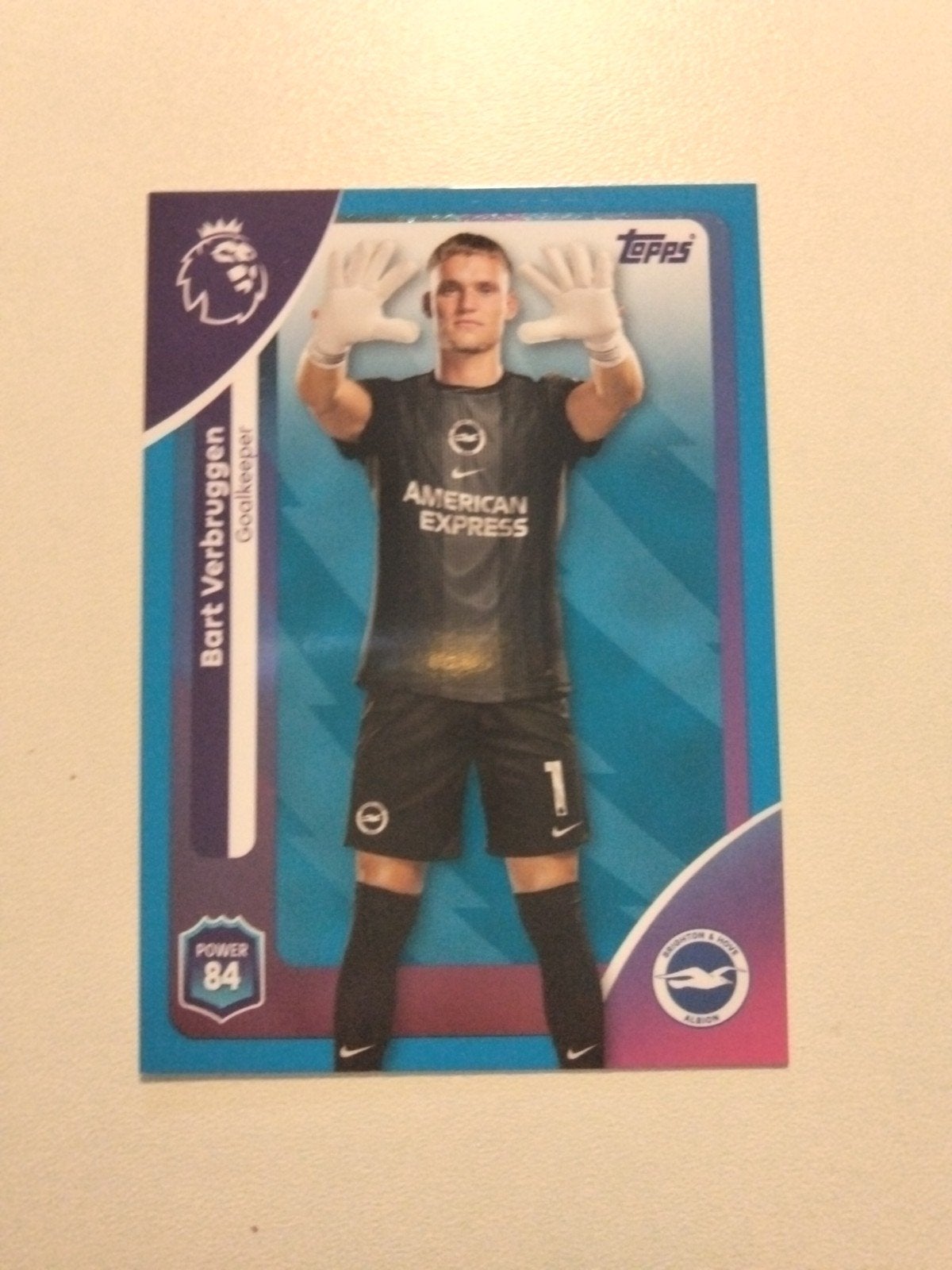 Bart Verbruggen Topps Premier League Parallel Kaart, Ophalen of Verzenden, Zo goed als nieuw, Buitenlandse clubs, Spelerskaart