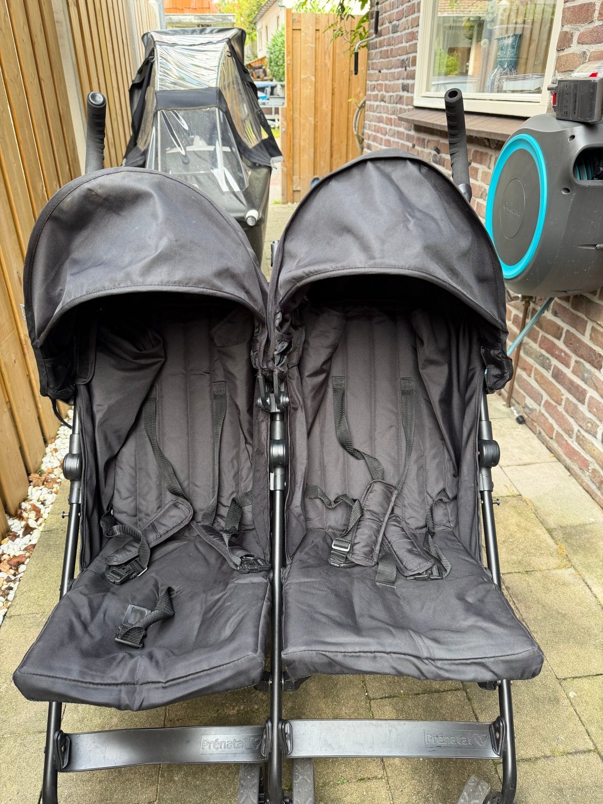 Prénatal Tweeling Buggy Zwart, Gebruikt, Duowagen, Ophalen, Kinderwagen