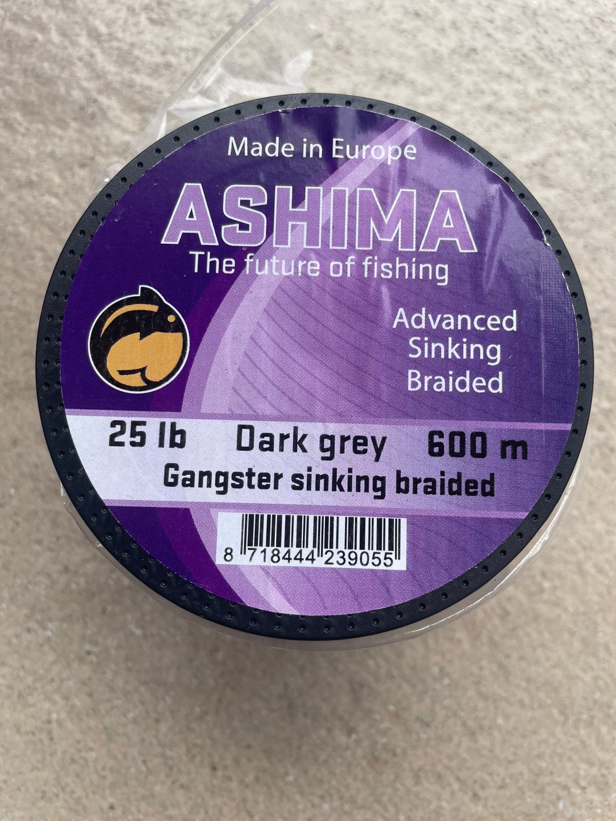 Ashima dark grey gangster sinking braided 600m 25lb nieuw, Watersport en Boten, Hengelsport | Karpervissen, Ophalen, Nieuw, Overige typen