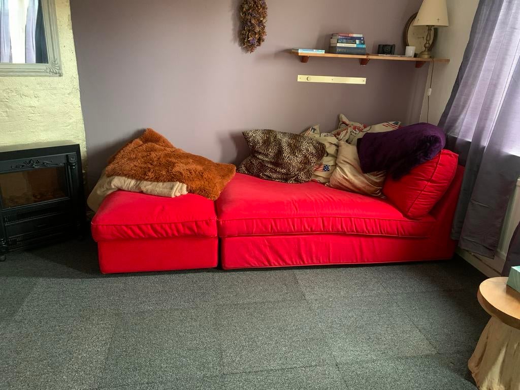 IKEA KIVIK met hocker, Ophalen of Verzenden, Gebruikt, 75 tot 100 cm
