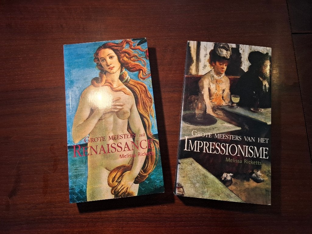 2 boeken over grote meesters (Impressionisme, Renaissance), Gelezen, Ophalen of Verzenden, M. Ricketts, Schilder- en Tekenkunst