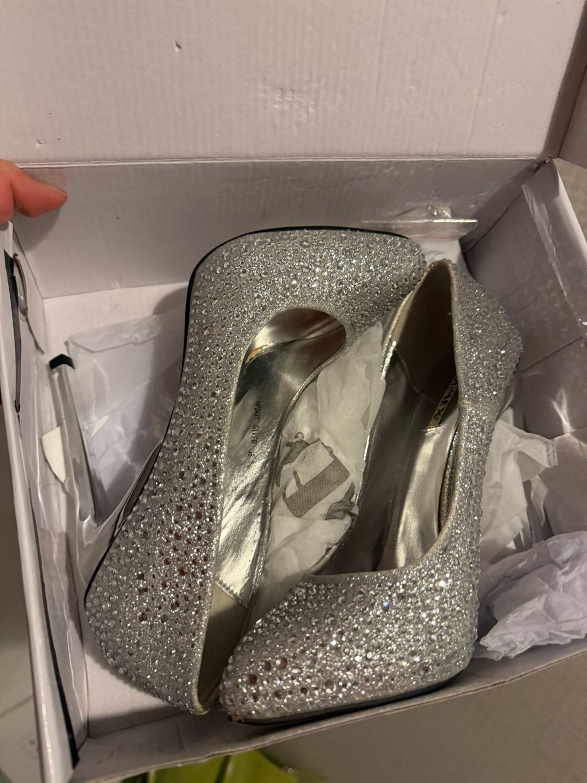 Zilver bling pumps nieuw in doos maat 37,5 mooi sexy, Ophalen of Verzenden, Nieuw, Overige kleuren