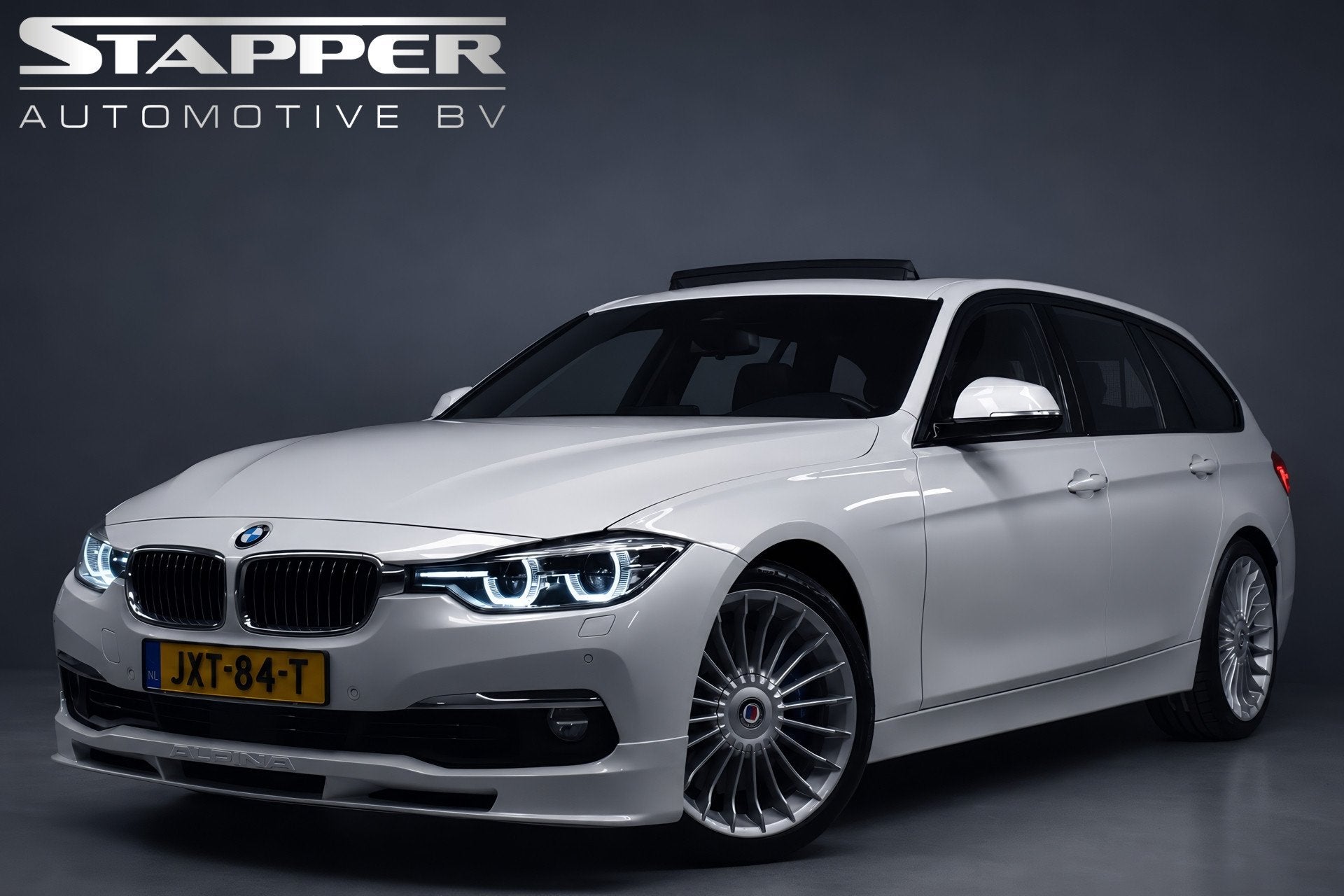 Alpina B3 Biturbo Touring Allrad nr. 380 410pk Automaat Pano, Auto's, Stof, Wit, B3, Vierwielaandrijving