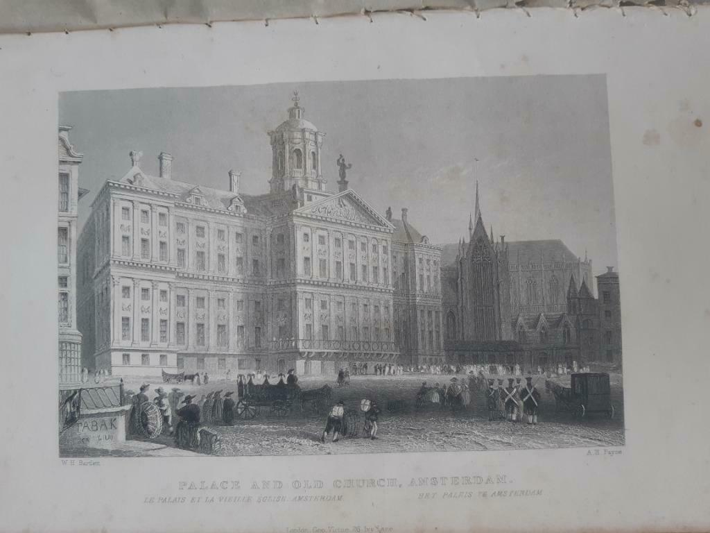 008 / Paleis op de Dam te Amsterdam Staalgravure uit 1835, Antiek en Kunst, Kunst | Etsen en Gravures, Ophalen of Verzenden