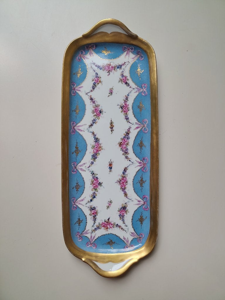 Antieke Limoges France cakeschaal, Antiek en Kunst, Ophalen