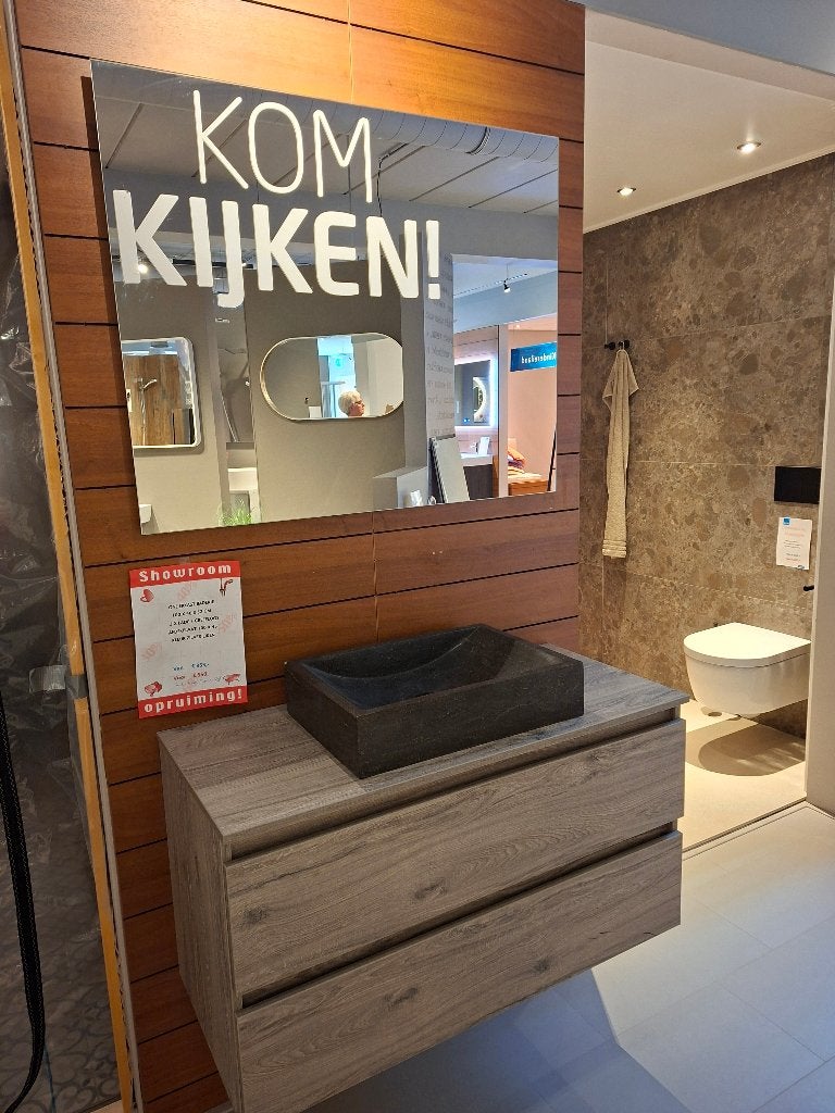 Onderkast incl. spiegel en opbouwkom, Huis en Inrichting, Ophalen, Nieuw, 50 tot 100 cm, Minder dan 100 cm