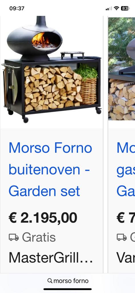 Morso Forno buitenoven met onderstel en accessoires, Tuin en Terras, Pizzaovens, Ophalen, Gebruikt