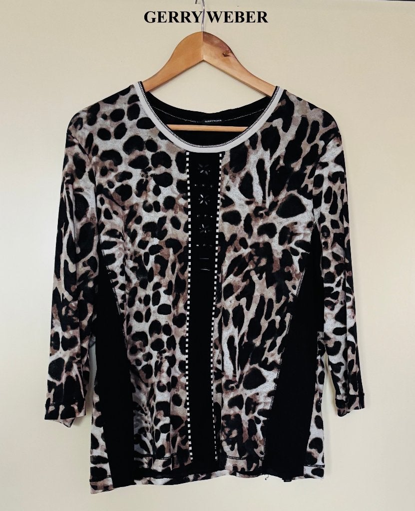 maat 46 Gerry Weber tuniek in panter cheetah print, Kleding | Dames, Blouses en Tunieken, Nieuw, Maat 46/48 (XL) of groter, Meerkleurig