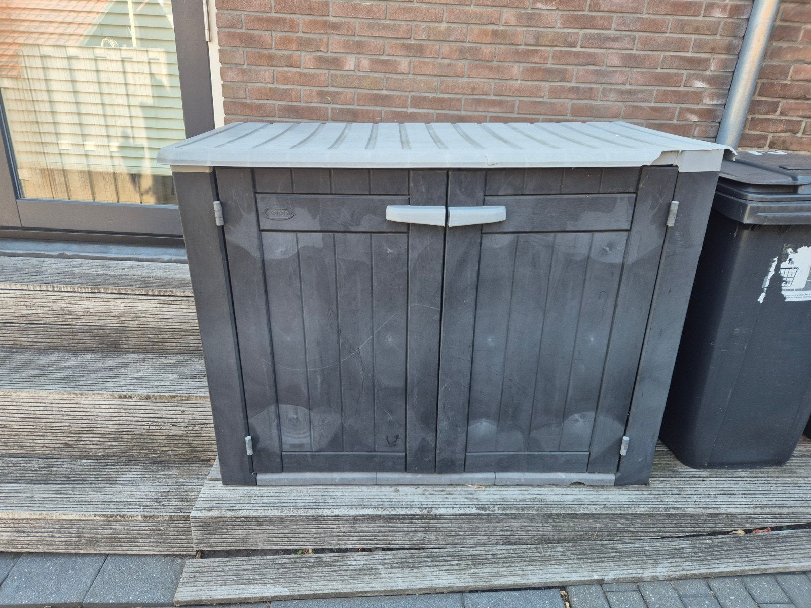 Keter kunststof opbergbox/containerberging, Ophalen, Gebruikt, Kunststof, Containerberging
