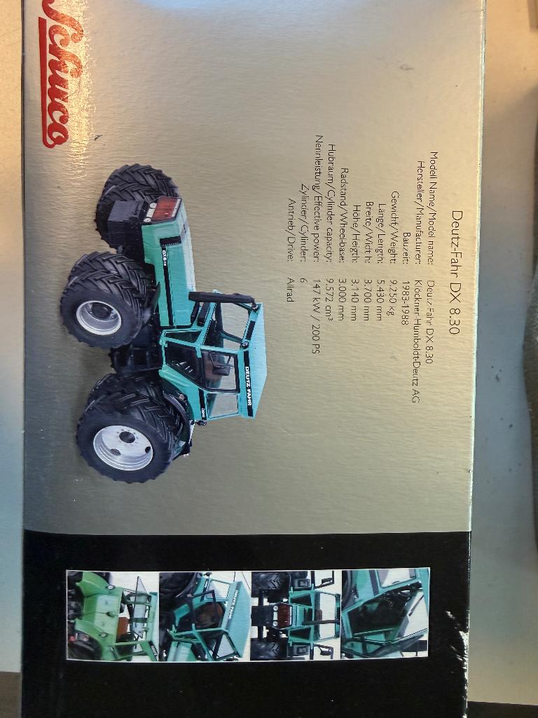 Schuco 1:32 deutz fahr dx8.30, Hobby en Vrije tijd, Ophalen of Verzenden, Zo goed als nieuw, Tractor of Landbouw, Schuco