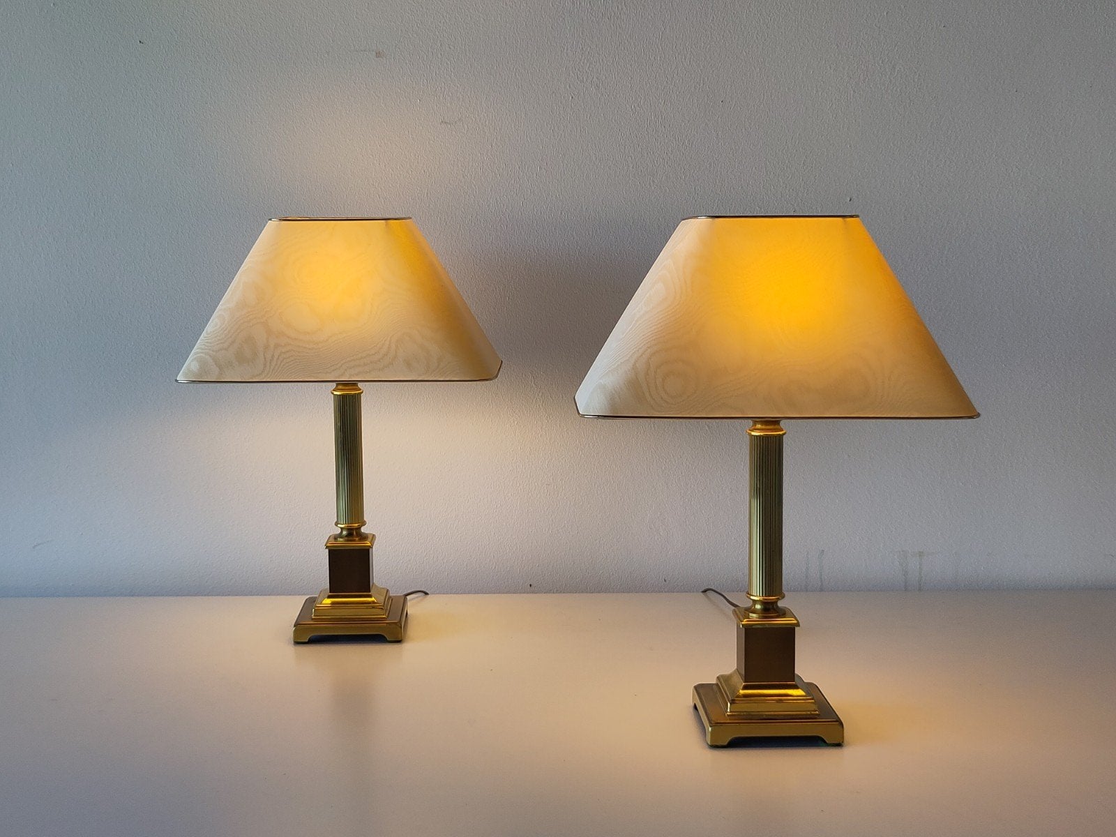 2x XL goudkleurige Herda lamp Hollywood Regency lampen, Ophalen of Verzenden
