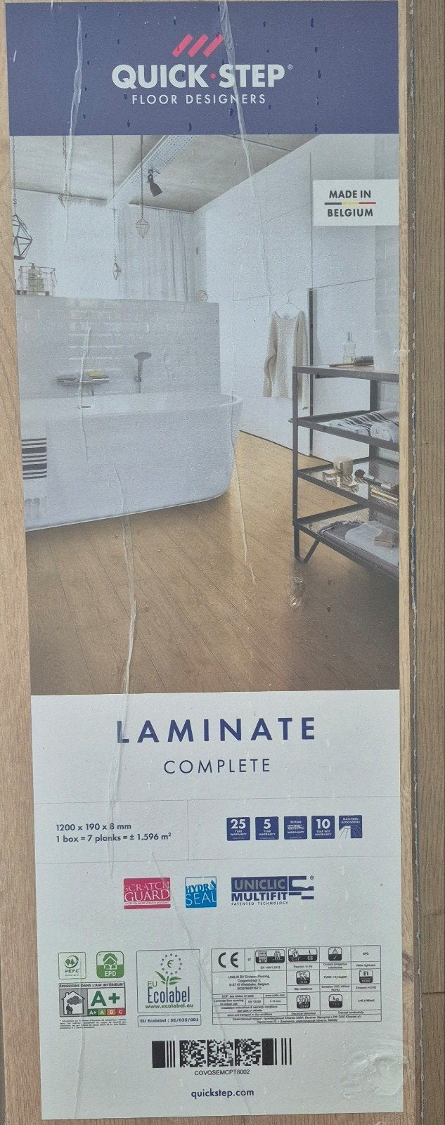 Quick step laminaat 3 pakken eiken 4 zijde groef houtstructu, Ophalen, 50 tot 150 cm, Nieuw, 5 tot 10 m²