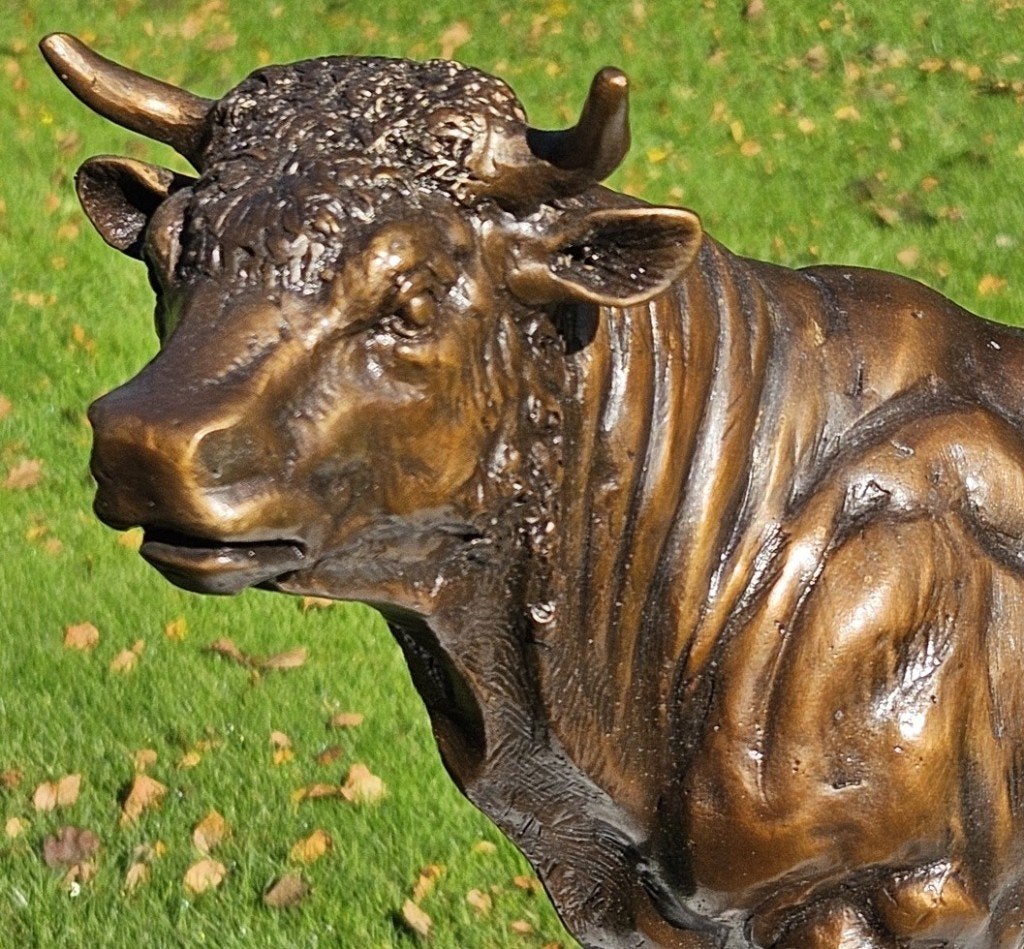 STIER / bronzen beeld, Ophalen of Verzenden, Boerderijdier, Beeldje of Figuurtje