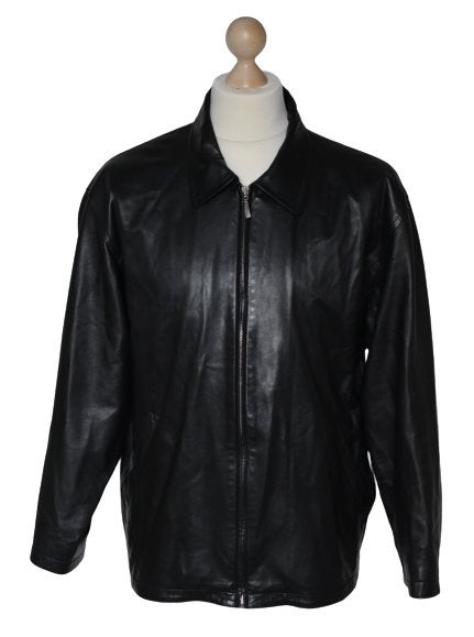 Windsor nappa leren, leather, lamsleren jas, Mt. 54 / L, Maat 52/54 (L), Windsor, Zwart, Ophalen of Verzenden
