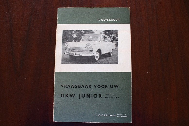 DKW Junior 750 en 800 de Luxe vraagbaak werkplaatsboek, Auto diversen, Handleidingen en Instructieboekjes, Ophalen of Verzenden