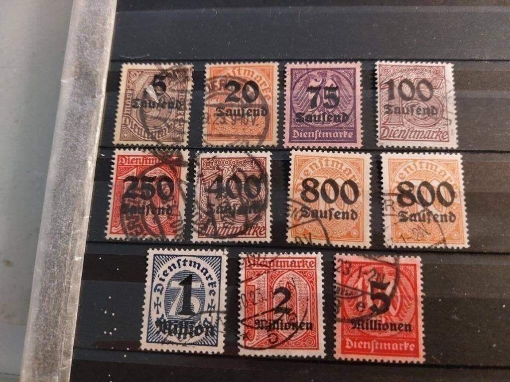Beter Dienst Reich: Michel 89/98 gestempeld, 5%, Postzegels en Munten, Postzegels | Europa | Duitsland, Verzenden, Duitse Keizerrijk