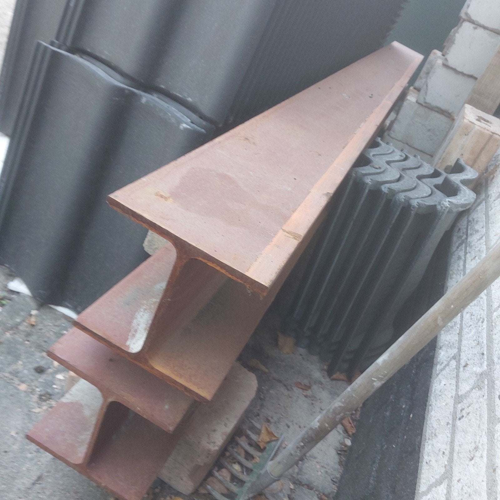 2x HEA stalen 16 cm balken, gegrond, 247 cm lang, Doe-het-zelf en Verbouw, Metalen, Ophalen