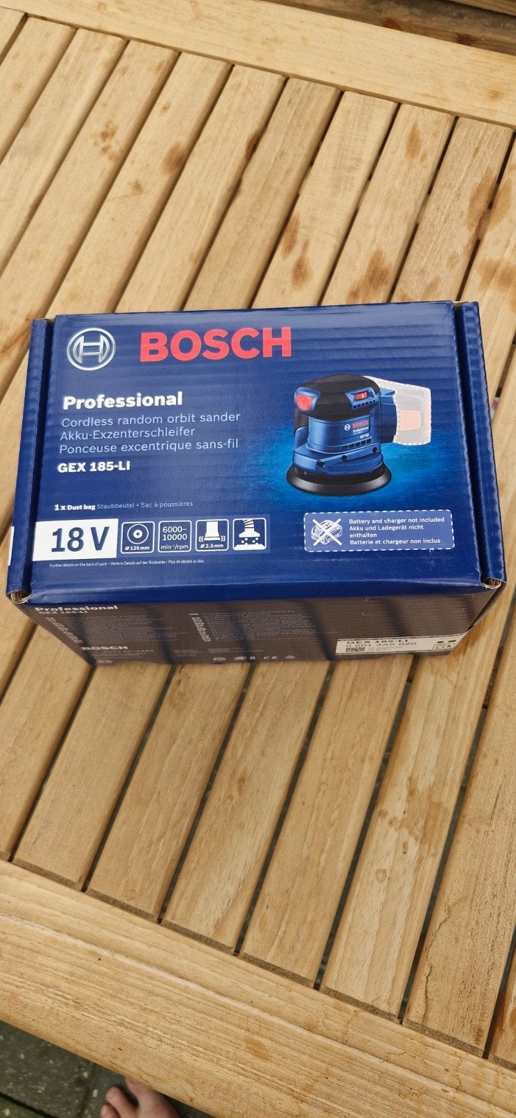 Bosch Professional GEX 185-LI, Ophalen of Verzenden, Nieuw, Minder dan 600 watt, Excentrische schuurmachine