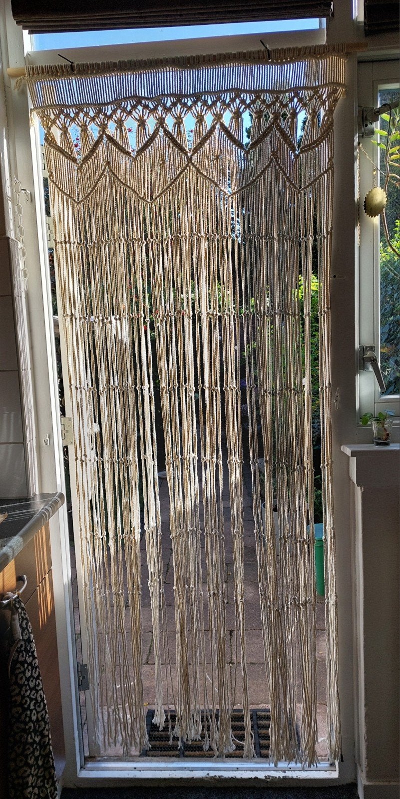 Macrame Vliegengordijn Boho Stijl 90x200 cm, Ophalen of Verzenden, Beige, Boho