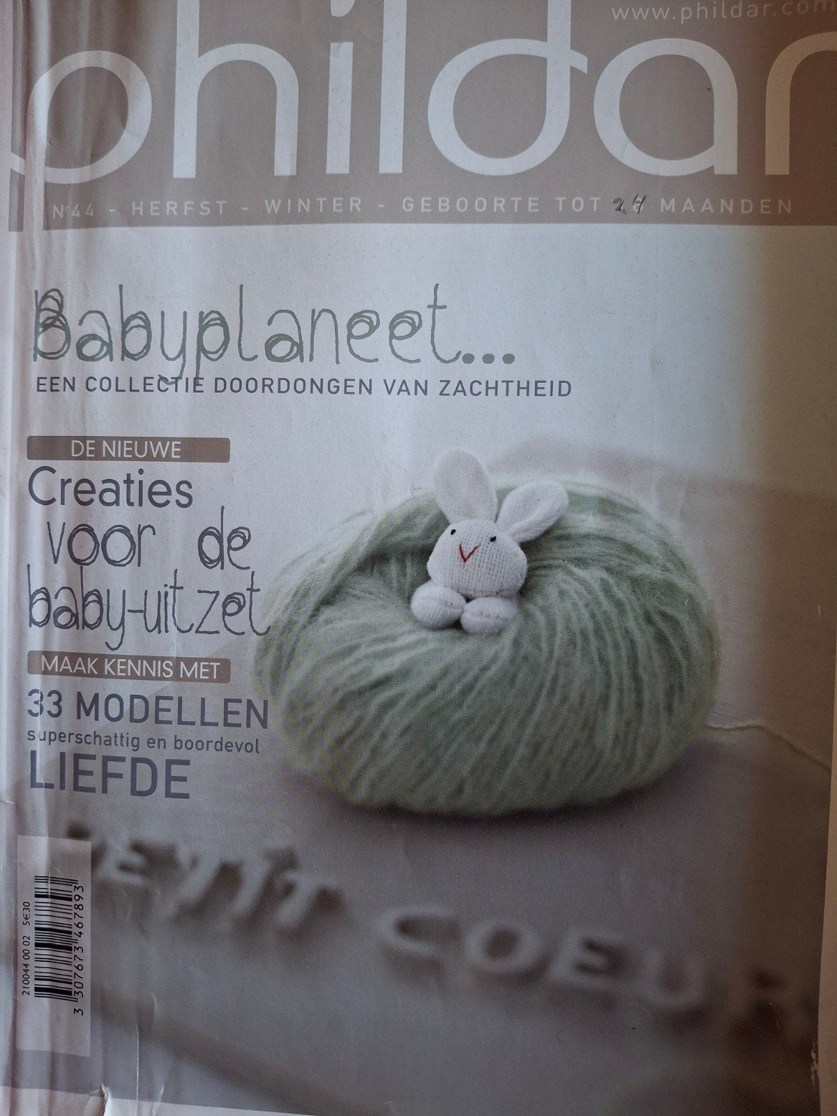 Phildar Babyplaneet N44 Breiboek - Herfst/Winter, Ophalen of Verzenden, Gebruikt, Phildar, Jongetje of Meisje