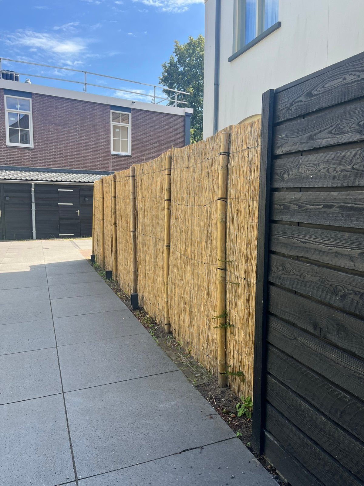 Schutting van rietmatten, Tuin en Terras, Ophalen, 1 tot 2 meter, Minder dan 3 meter, Zo goed als nieuw