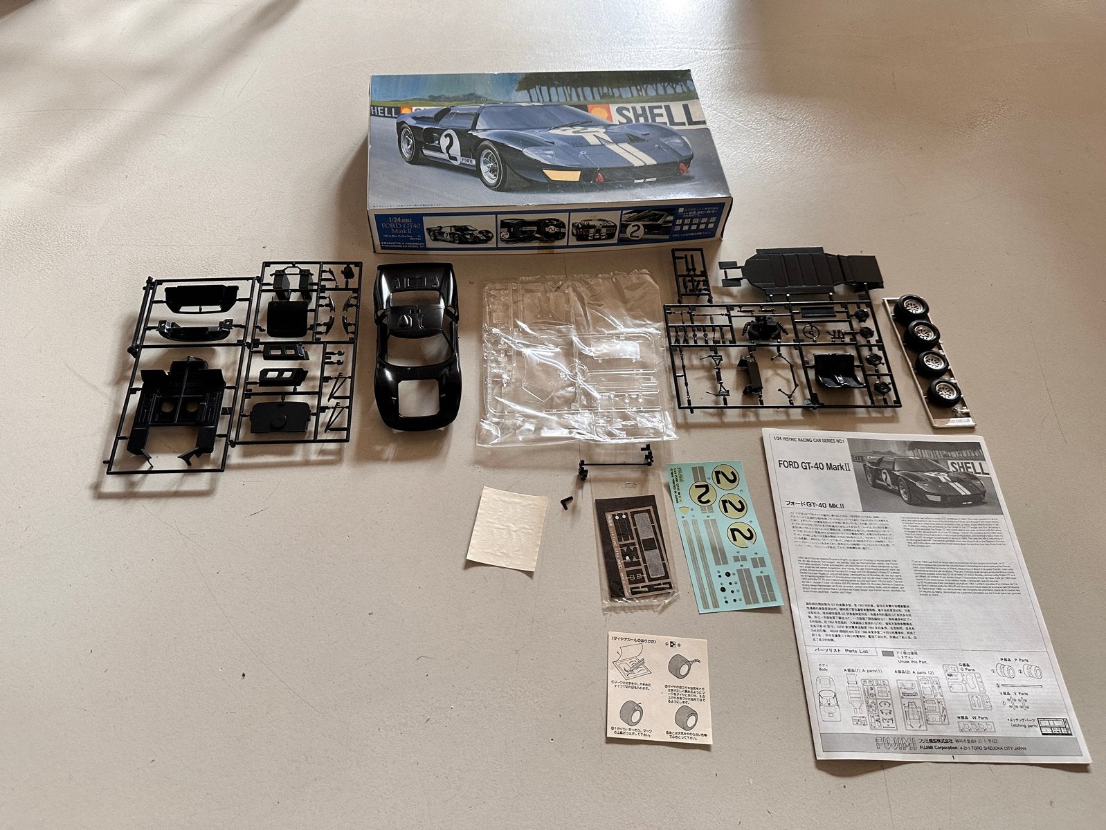 Fujimi Ford GT-40 Mark II Le Mans 1966 Modelbouwset 1:24, Fujimi, Auto, Groter dan 1:32, Ophalen of Verzenden