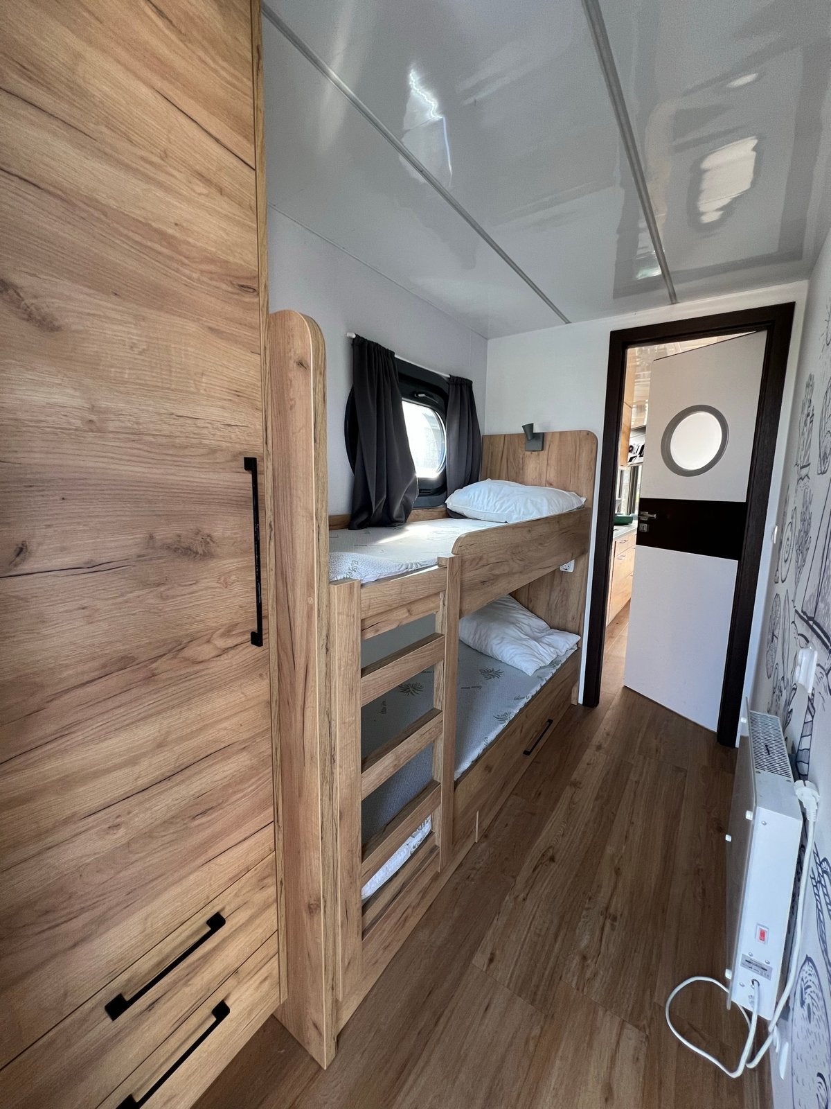 Stapelbed met kast uit Campi 400 Houseboat, Ophalen, Gebruikt, 200 cm, Eenpersoons