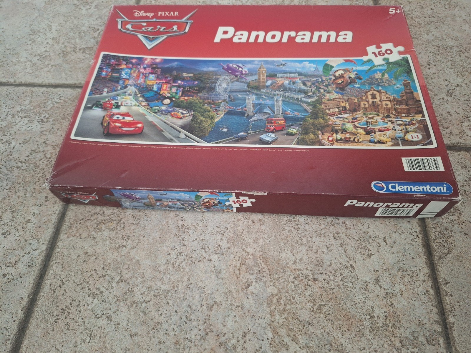 Disney Pixar Cars Panorama Legpuzzel 160 stukjes Clementoni, Ophalen of Verzenden, Zo goed als nieuw, Clementoni