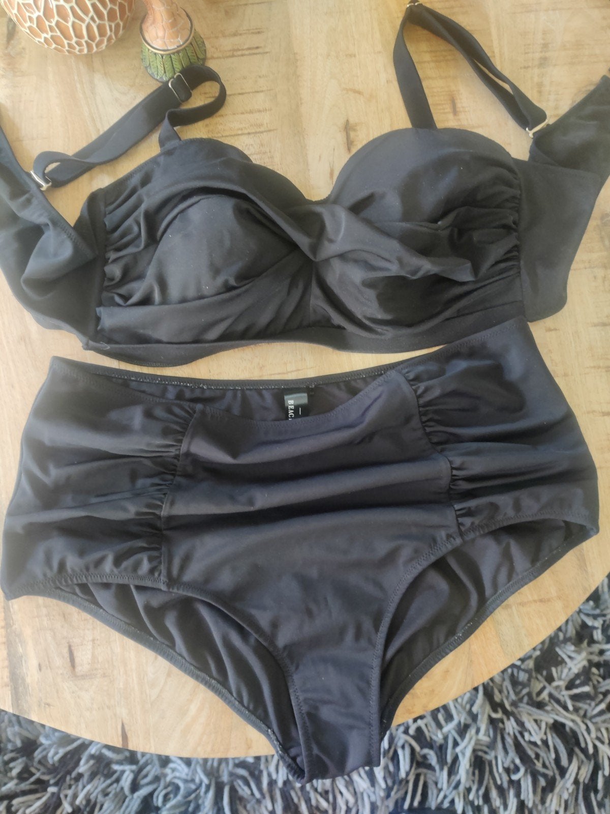 Zwarte bikini, zgan, 48. MS mode, Zwart, Ophalen of Verzenden, Zo goed als nieuw, MS Mode