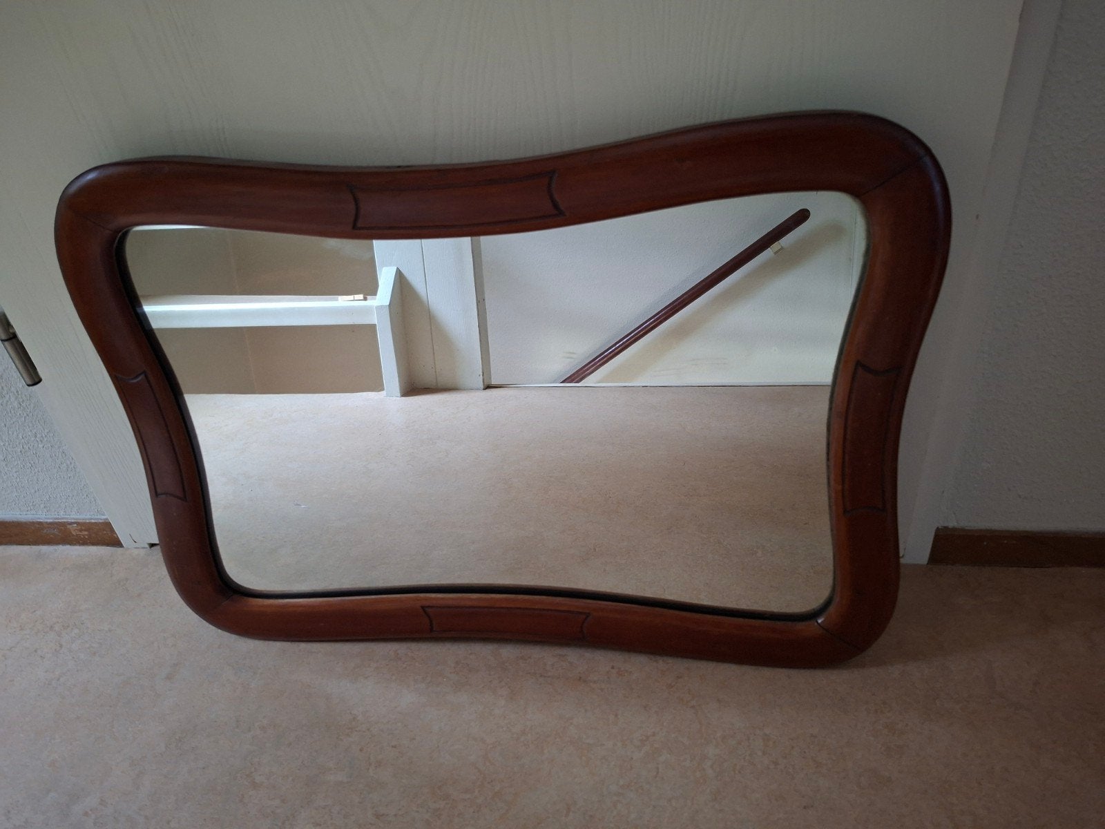 Vintage Organisch Gevormde Wandspiegel - Mid-Century, Ophalen