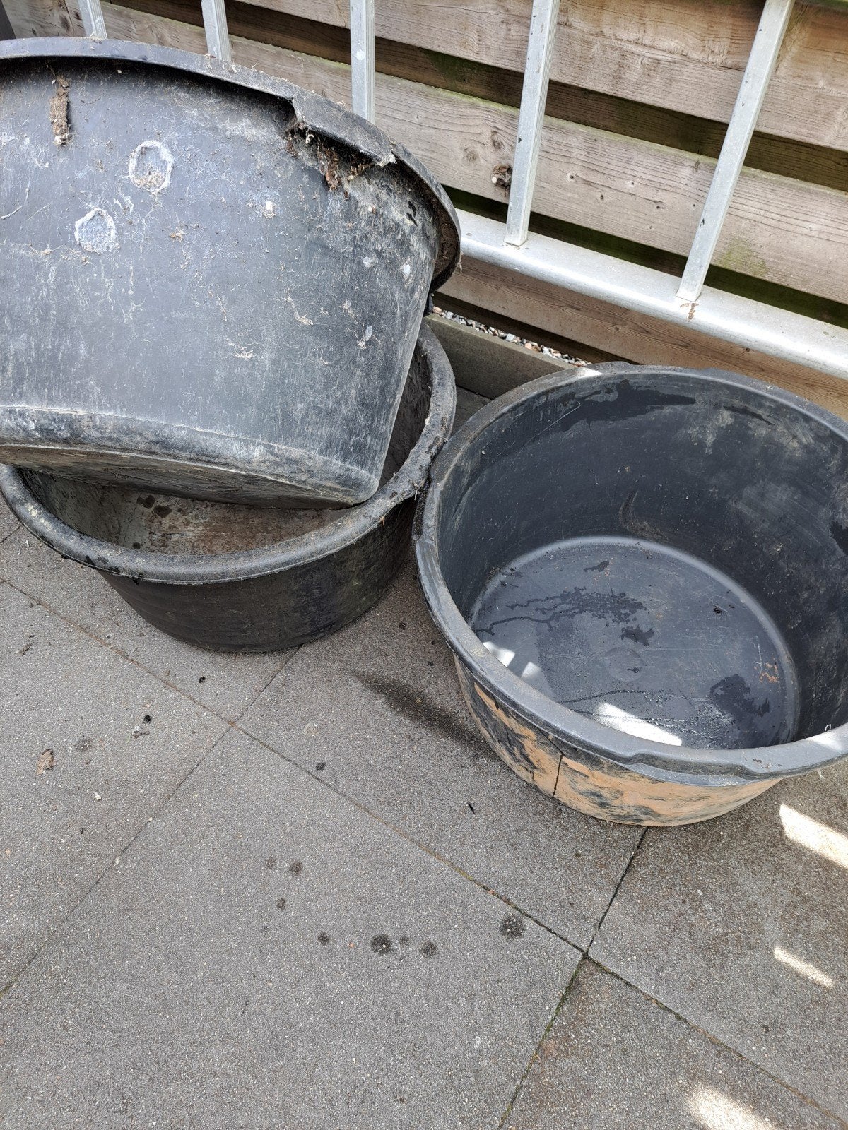 3 GROTE SPECIEKUIPEN 90L, Ophalen, Gebruikt, Rond, Kunststof