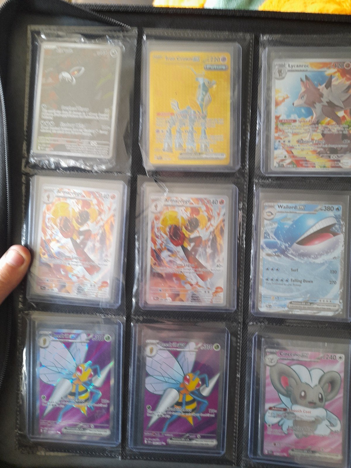 Pokémon kaarten map met diverse kaarten, Ophalen of Verzenden, Gebruikt, Meerdere kaarten, Foil