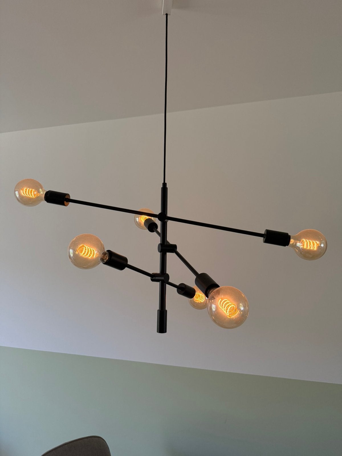 Industriële hanglamp, Huis en Inrichting, Lampen | Hanglampen, Ophalen, Industrieel, modern, strak, E27 (groot), Zo goed als nieuw