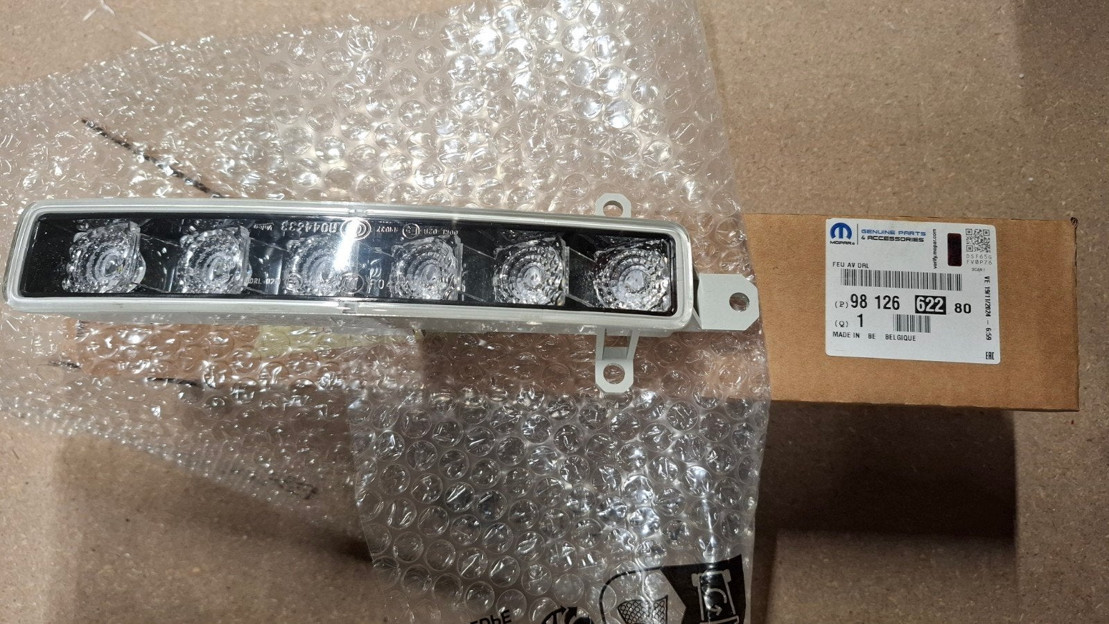 Citroën C1 DRL Dagrijverlichting Rechts Valeo 9812662280, Auto-onderdelen, Verlichting, Ophalen of Verzenden, Nieuw, Citroën